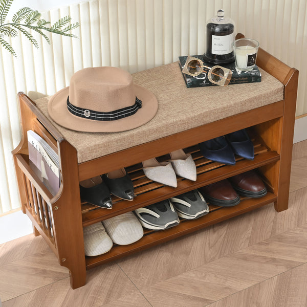 Shoe Bench with Storage 31.5 in
